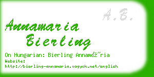 annamaria bierling business card